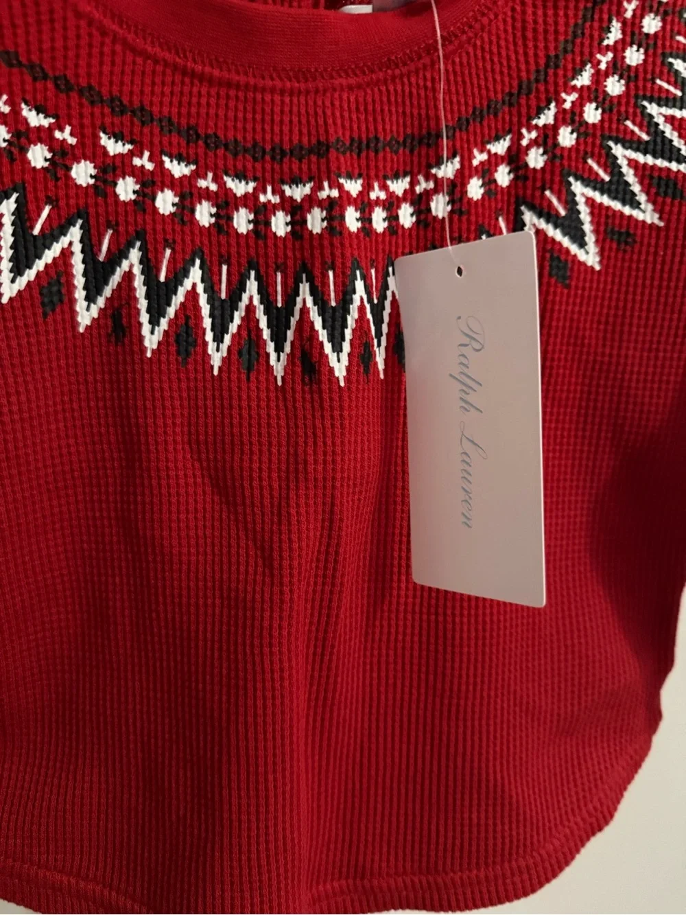 Ralph Lauren Waffle Knit Fair Isle Shirt
